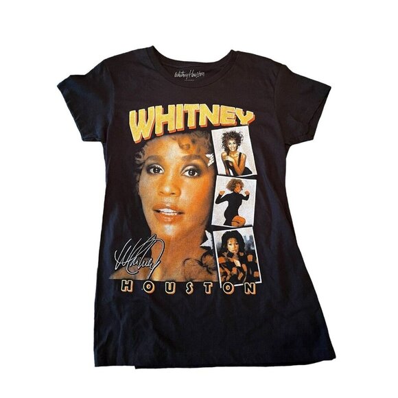 Whitney Houston T-Shirt Black "Whitney" Women's Size M Short Sleeve Round Neck - Picture 1 of 6